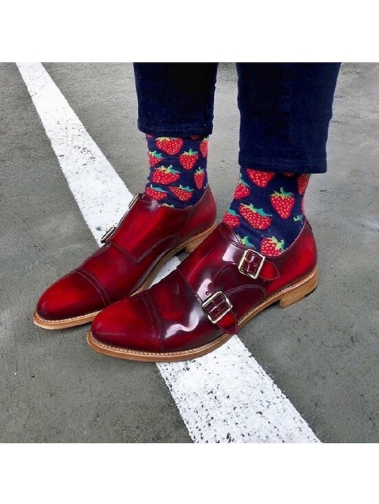 The Office Of Angela Scott Shoes - The Office of Angela Scott Mr. Colin Double-Monk Oxfords in Scarlett